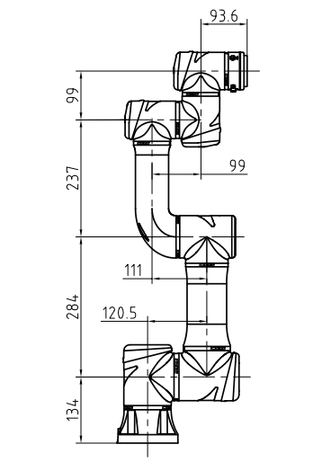 R3-0623S Габаритные размеры, размеры основания и торцевого фланца №1.png