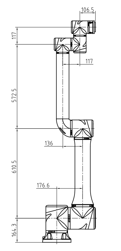 R12-135S Габаритные размеры, размеры основания и торцевого фланца №1.png